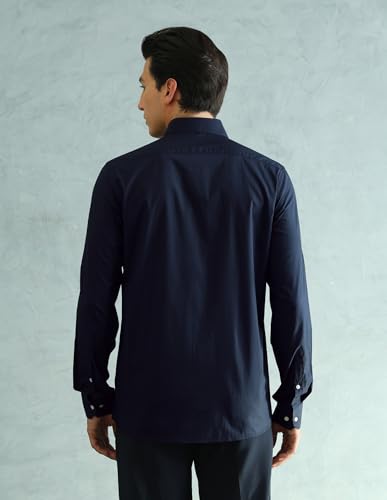 Image of Arrow Slim Fit Mens Formal Shirt - 100% Cotton, Breathable & Comfortable, Full Sleeves Shirts for Men
