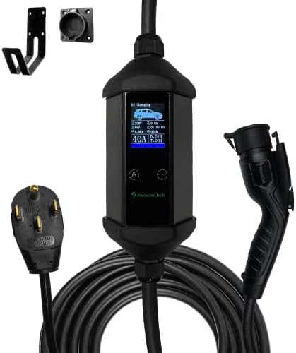 32Amp & 40Amp Primecom Level 2, Electric Vehicle (EV) Charger, (240V, 32A/40A), NEMA 14-50 Electric Car Charger, 30 feet, 40 feet, and 50 Feet Lengths for TESLA Level2 EV Charger (40, 40Amp) for Tesla