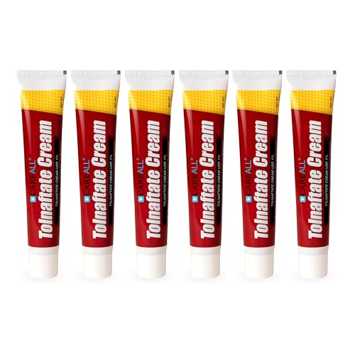 CareAll Tolnaftate Cream USP 1% 1.0 oz Tube (6 Pack) Effective Antifungal Treatment for Athletes Foot Jock Itch Ringworm. Relief from Itching. Compare to the Leading Brand.