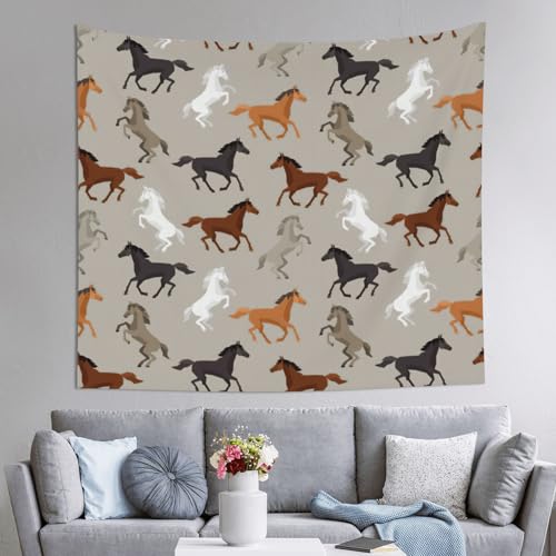 Grande tapisserie cheval mignon, le cadeau de décoration de chambre idéal pour passionnés