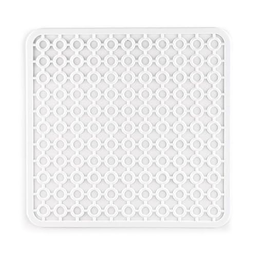 meberg PF1191601_x2 Spülbecken-Einlagen quadratisch 30 cm Weiß 2er Set mit Schimmelresistenz für langanhaltende Hygiene und Eleganz in Ihrer Küche Kratzschutz für rundes Becken