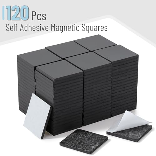 Image of Mr. Pen- Self Adhesive Magnet Square, 120 pcs, Flexible and Extra Thin | 0.8 inchx0.8 inch, Magnetic Square with Adhesive Backing, Perfect for Crafts, DIY Projects & Decorative Magnet
