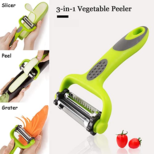 3Pcs Vegetable Peelers For Kitchen，Betterjonny Multifunctional Stainless Steel Vegetable Peeler And Good Grip Peeler Perfect For Peeling For Vegetables And Fruits Kitchen Gadgets #TOP6
