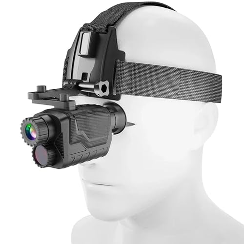 Head Mounted 4K HD Night Vision, 8X Zoom Night Vision Monocular Digital Infrared Monocular, with Photo and Video Shooting, Built-in 3000mAh Lithium Battery IP54, for Hunting, Camping, Surveillance