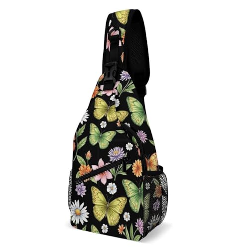 Sac bandoulière papillon sac de poitrine crossbody casual