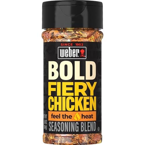 Weber BOLD Fiery Chicken Seasoning Blend, 5.8 Ounce Shaker (Pack of 6)