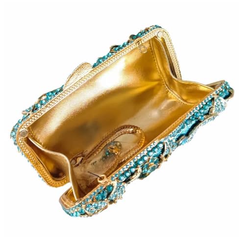 Image of Luxury Crystal Clutch Purse for Women Rhinestone Handbag Formal Party Evening Bag Sparkly Bridal Flower Purse