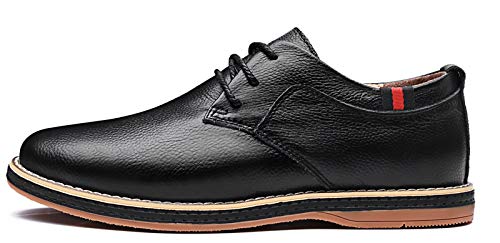 Sanyge Men's Urban Dress Shoes Leather Oxford Shoes Lace Up Classic Workout Flats(Sanyge7008Black46)
