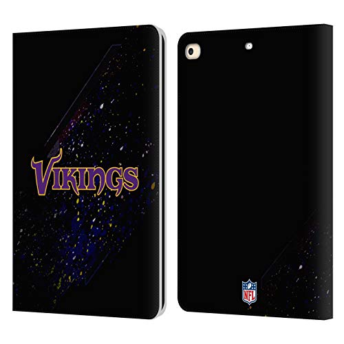 Funda de cuero para iPad 9.7 NFL Minnesota Vikings de tipo libro