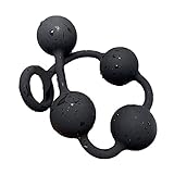 Black Pull Bead Anal Plug Extra-Long Large Size Backyard Pull Bead Anal Masturbator Toy Adult Sex Toy(L)