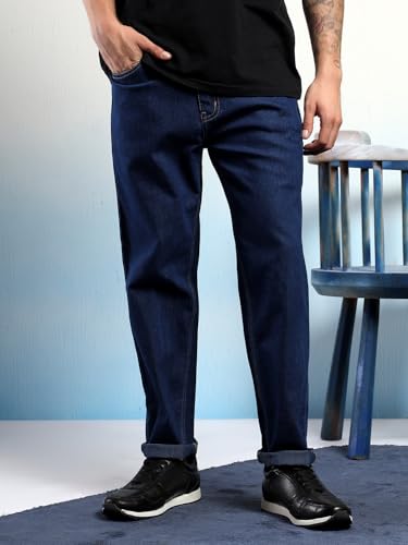 Image of KOTTY Men's Solid Estate Blue Stylish Jeans