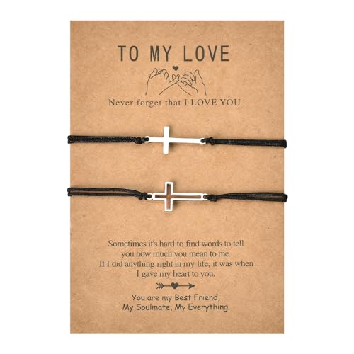 Atching Cross Bracelet For Couples Gifts For Girlfriend Boyfriend
