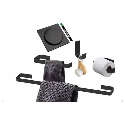 Kit De Banheiro Com Ralo 10x10 Preto