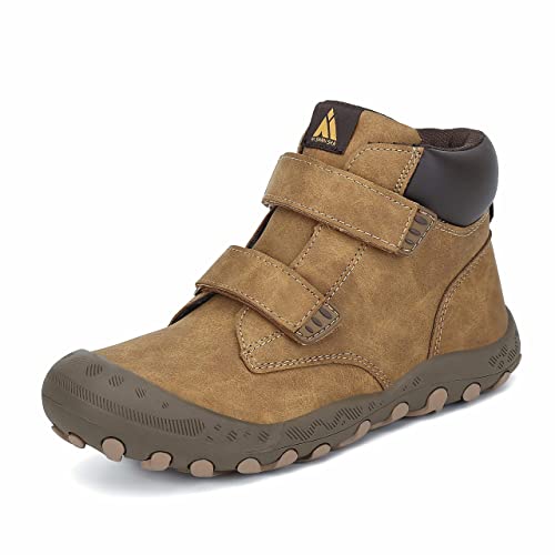 Mishansha Enfant Chaussures de randonnée Garçon Fille Trekking Bottes de Sport Multisports Outdoor Baskets Running Chaussures Marrron 33 EU Cover