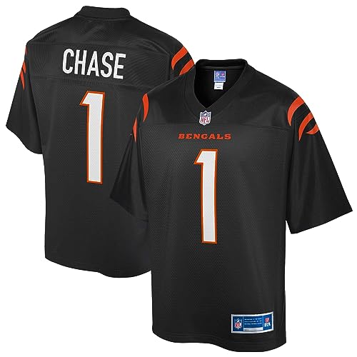 NFL PRO LINE Mens JaMarr Chase Black Cincinnati Bengals Replica Jersey