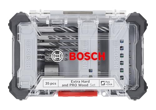 Bosch 35x Extra Hard Schrauberbit‑ und PRO Wood Bohrer-Set, Aufsteller, 35‑ – Ansicht 2
