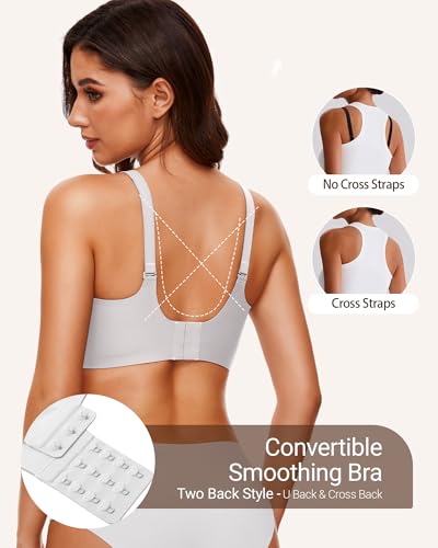 Image of Gailife Smooth Wireless Jelly Bras for Women No Underwire Seamless Push Up Bra Full Coverage Soft Suppor Tshirt Bralettes