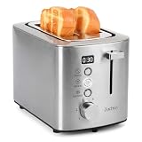 2 Slice Toaster with Countdown Timer, Wide Slots Fits Thick Bread...