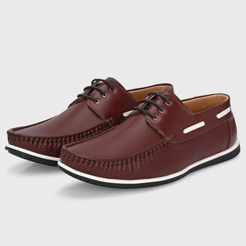 Image of Centrino Office Formal Shoes for Men | Shoes for Man Stylish | Lace-Up Design | Cushioned Insole | Lightweight Comfortable Leather Shoes | Mens Formal Shoes for Business Professional & Daily Office Wear (7630)