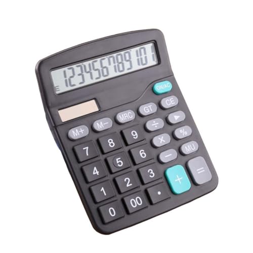 CAXUSD Battery-Free Solar Calculator 12- Electronic Ideal for Office School and Finance Work