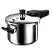 Tramontina Aero Arc 5L Tri-Ply Stainless Steel Pressure Cooker | Large | Food-Grade SS304 | 3-Layer Safety System | Gas & Induction Compatible | Ergonomic Easy-Close | Inner Markings 98052537