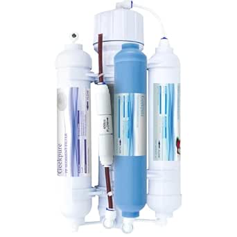 Geekpure 4 Stage Portable Aquarium Reverse Osmosis Water Filter System 100 GPD - with Deionization DI Filter TDS Close to 0 - Countertop Water Purifier