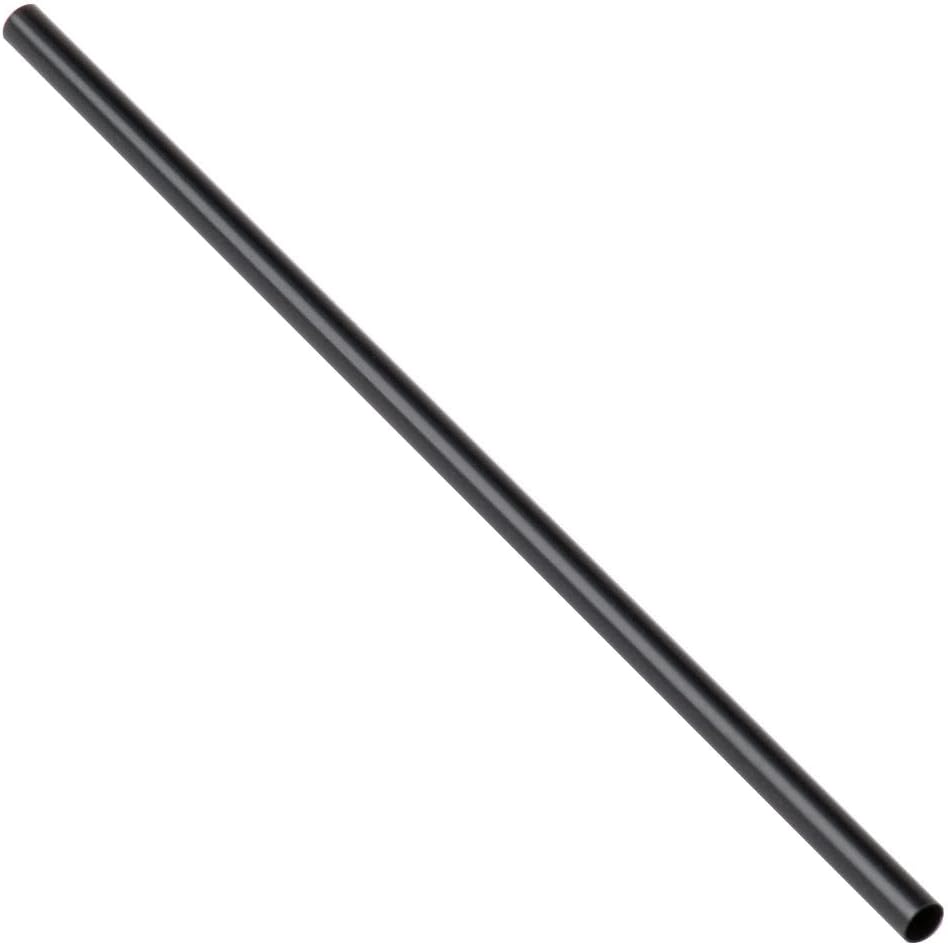 BWS 5" Black Unwrapped Coffee Stirrer/Sip Straw, Case of 10000
