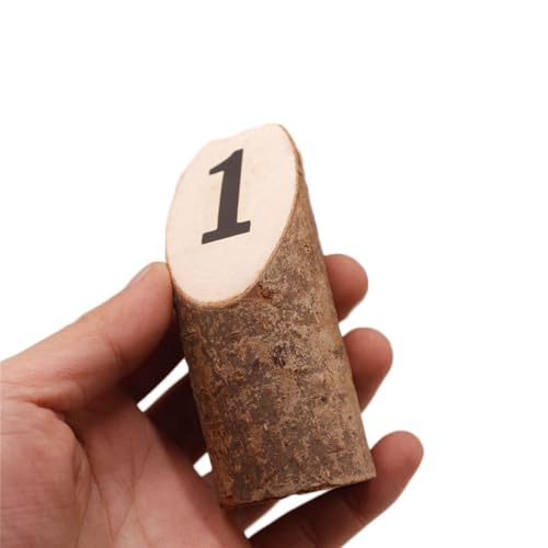 Mini souches en bois x10 pour numéro de table rustic chic - 4