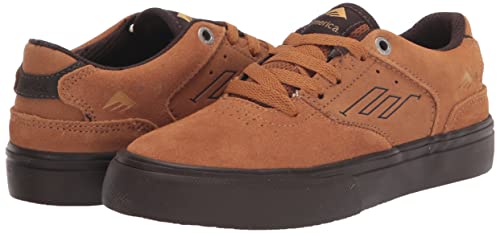 Emerica Men's Vulc Youth Low Top Skate Shoe, Tan/Brown, 12 #TOP6
