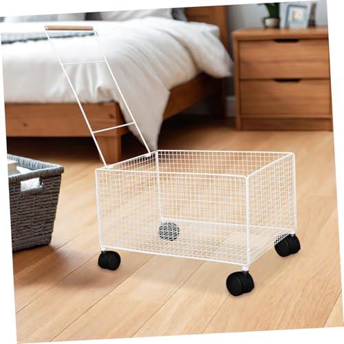 Panier à linge roulant blanc pour simplifier la corvée de lessive - 8