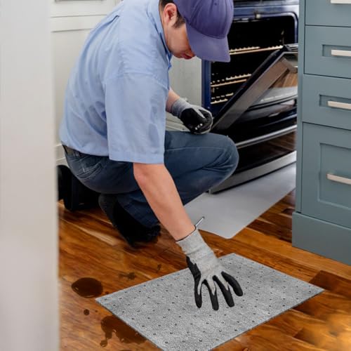 Image of 35 Pcs Oil Absorbent Pads, Oil Absorbing Sheets 15 inch x 20 inch Oil Spill Mat, Clean and Clear Oil Absorbing Sheets Oil Pads for Home Garage Basement Restaurant and Kitchen(Gray)