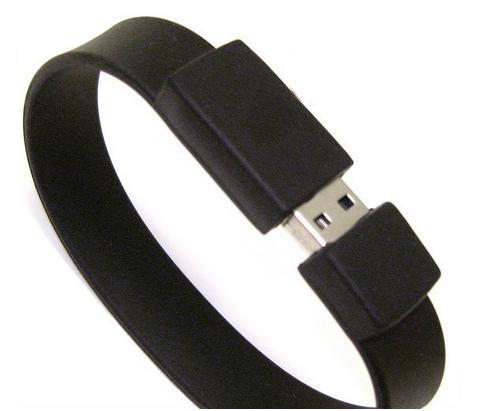 Bracelet Wristband High Speed 8GB USB Flash Drive Black