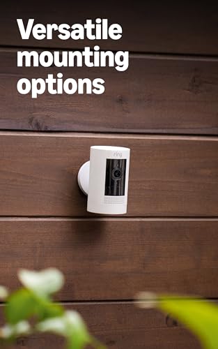 Image of Ring Outdoor Cam (Stick Up Cam), Weather-resistant home or business security camera, outdoor ready, Live View, Color Night Vision, Two-Way Talk, motion alerts, Works with Alexa, 2-pack, White