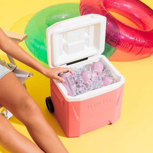 Image of Igloos Cooler Hard-Sided Ice Chest, Insulated Portable Cooler, Heavy-Duty, Leak-Resistant Lid, Lightweight Ergonomic Handle