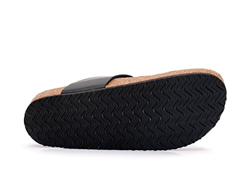 Image of WTW Men's Slides Sandals Cork Footbed Shoes Adjustable Strap Summer Beach Comfort Sandals for Men