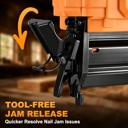 Cordless 2" Brad Nailer for DeWalt 20V MAX Battery, 18 Gauge 2 in 1 Nail Gun & Staple Gun for Woodworking, Trim, Carpentry & Home Improvement (Battery Not Include) by Froombex - Used condition - Image 5