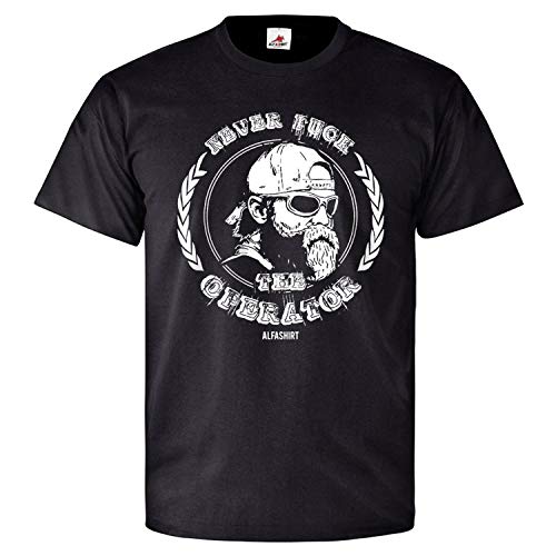 T-shirt Never Fuck The Operator Tactical Special Forces Bart Beard noir en coton