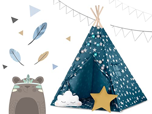 Nukido Kinder Tipi - Montessori-Stijl Tent - De Ideale Speeltent voor Kinderkamers en Tuinen - Afbeelding 3