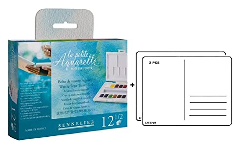 Caja de pintura de acuarela plástica Sennelier,MADE IN FRANCE Cover