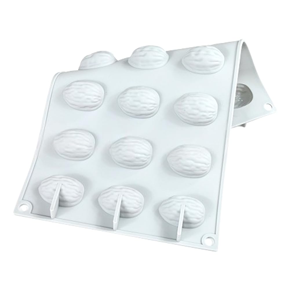 CTRLZS Walnut Shell Silicone Mold for Pudding Chocolate Mould Soap Candle Molds Cake Decorating Tools Kitchen Baking Supplies