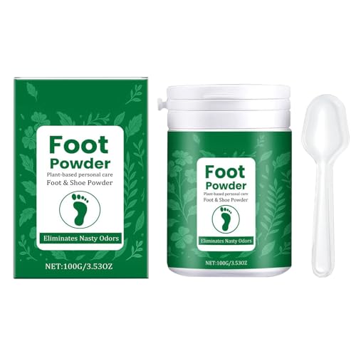 Polvo para Pies,Protege La Frescura Del Calzado | Polvo Refrescante Antisudor 100g Con Cuchara Para Viaje Gimnasio Senderismo Y Clima Cálido