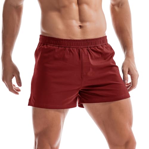 Short d'entraînement homme AMY COULEE court 7,6 cm coton léger vêtement running fitness