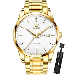 gold Stainless Steel white Dial