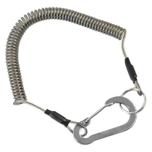 Spiralschnur - Edelstahl + TPU, 59,06 x 1,18 x 0,39 Zoll, Sicherheitsseil für robustes Design, dehnbare Werkzeugschnur, langlebige Drahtbeschichtung für Acu-Aktivitäten