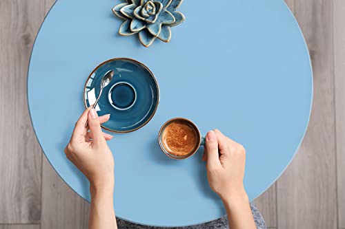 Adhesivas en el estante azul para proteger y decorar madera 6