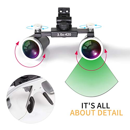 Image of Dental Binocular Loupes 3.5 x 429mm Magnifier (Black)