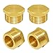 4 Pcs Garden Hose Cap 3/4" Ght Male Brass Pipe Plug Outer - View #10