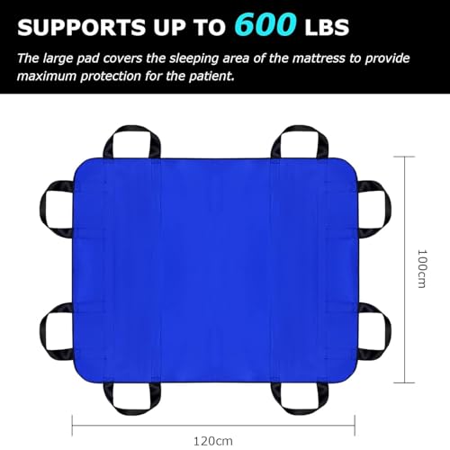 Coussin de transfert patient avec 8 poignées drap de positionnement bleu - 7
