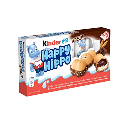 Image of Kinder Happy Hippo Cocoa Cream Filled Wafer Biscuits 103g