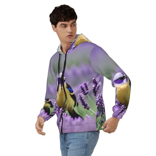 Pull à capuche pour homme motif floral veste zippée mi-saison confortable - 4